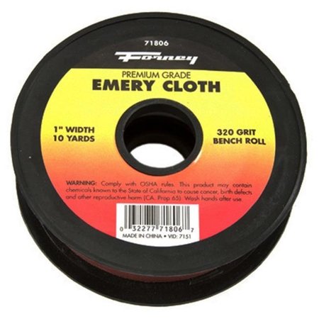 FORNEY Forney Industries 71806 320 Grit Emery Cloth - 1 in. x 10 Yard. 191232